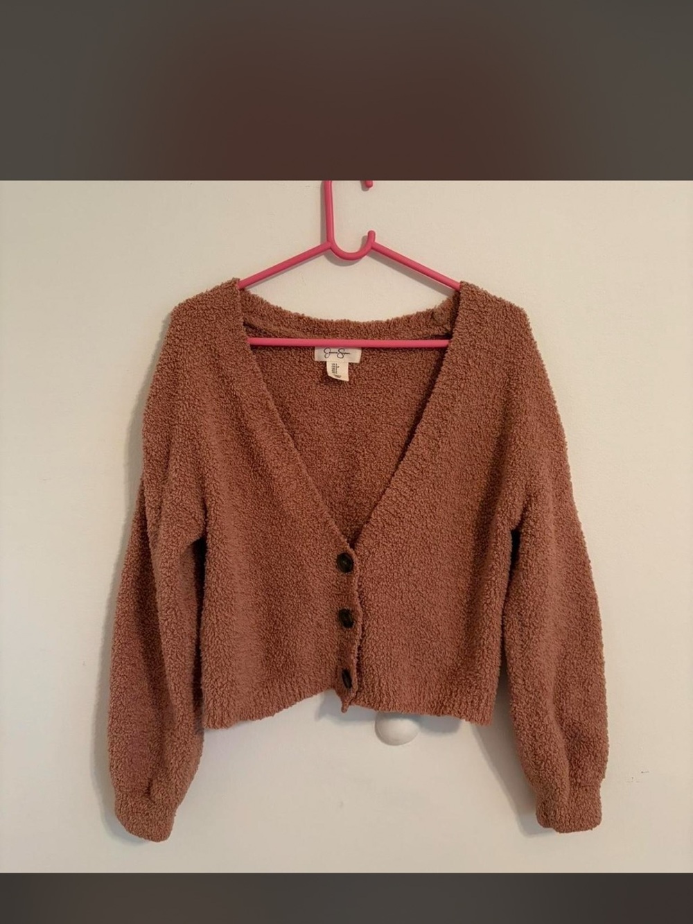 Cozy Teddy Cardigan Sweater Sherpa Brown Earth Tone Beige